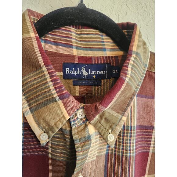 Ralph Lauren Men's Button-Down Shirt XL Plaid Long Sleeve Classic Fit 100%... - Picture 4 of 7